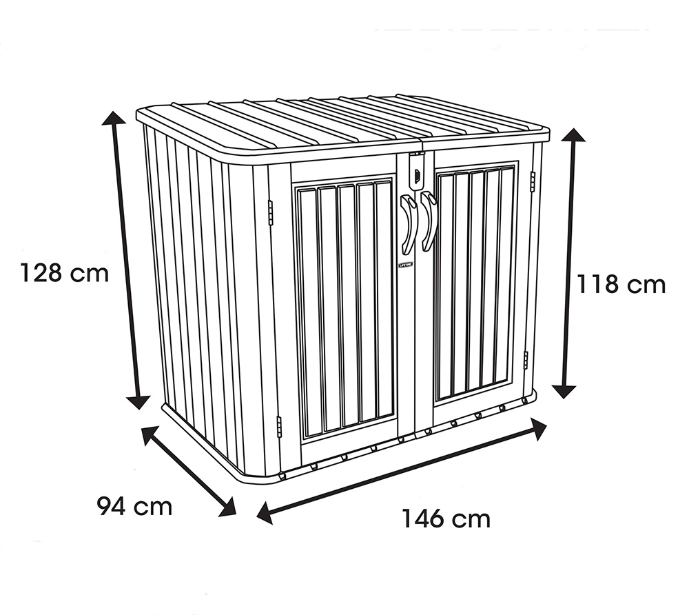 Lifetime Kunststoff Mülltonnenbox Phil