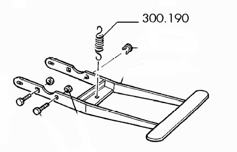 Feder höhenverstellung Fußpedal