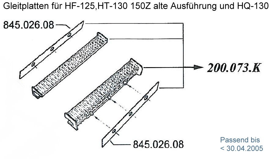 Gleitplatten Set 200.073.K