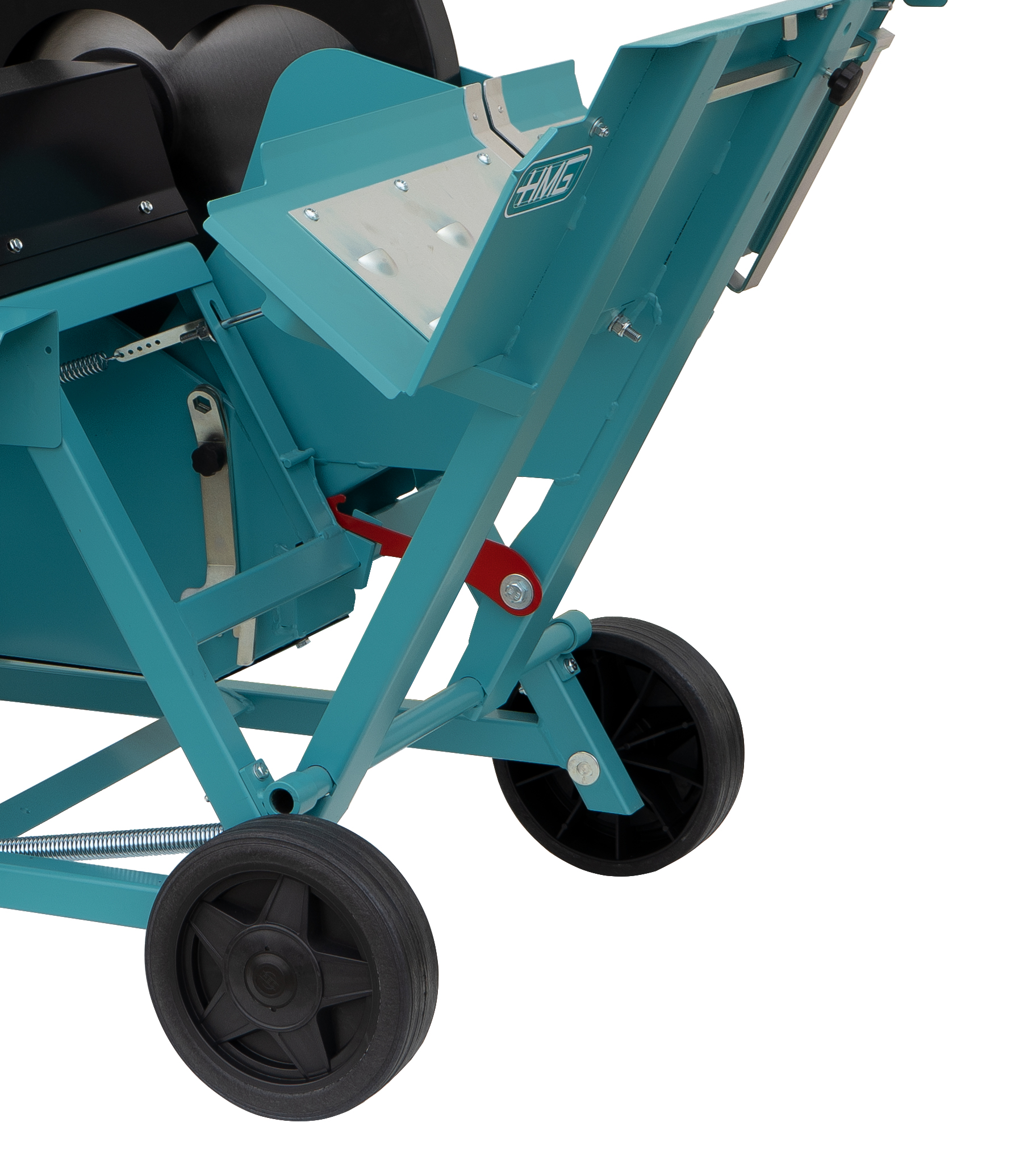 HMG_Kreissaegen_Highlights_Fahrwerk HMG Wipp-Tischkreissäge Serie WTSK 7A -Z10 Fahrwerk serienmäßig.